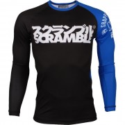 SCRAMBLE 13114 Рашгард длинный рукав SCRAMBLE BJJ Ranked Rash Guard Черно-синяя Черный фото